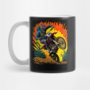 Dirt Bike With Orange Splash Mug